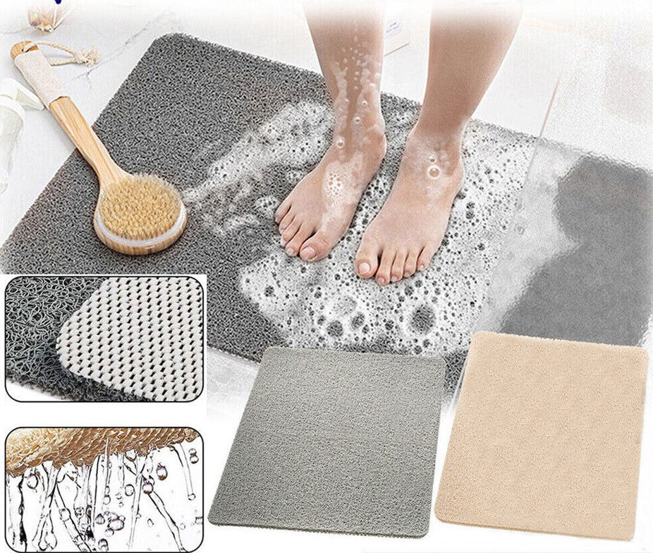 Shower Rug Anti-Slip Loofah Bathroom Bath Mat