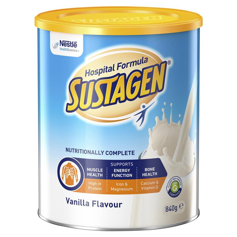 Sustagen Hospital Formula Nutritional Supplement Vanilla Flavour 840g