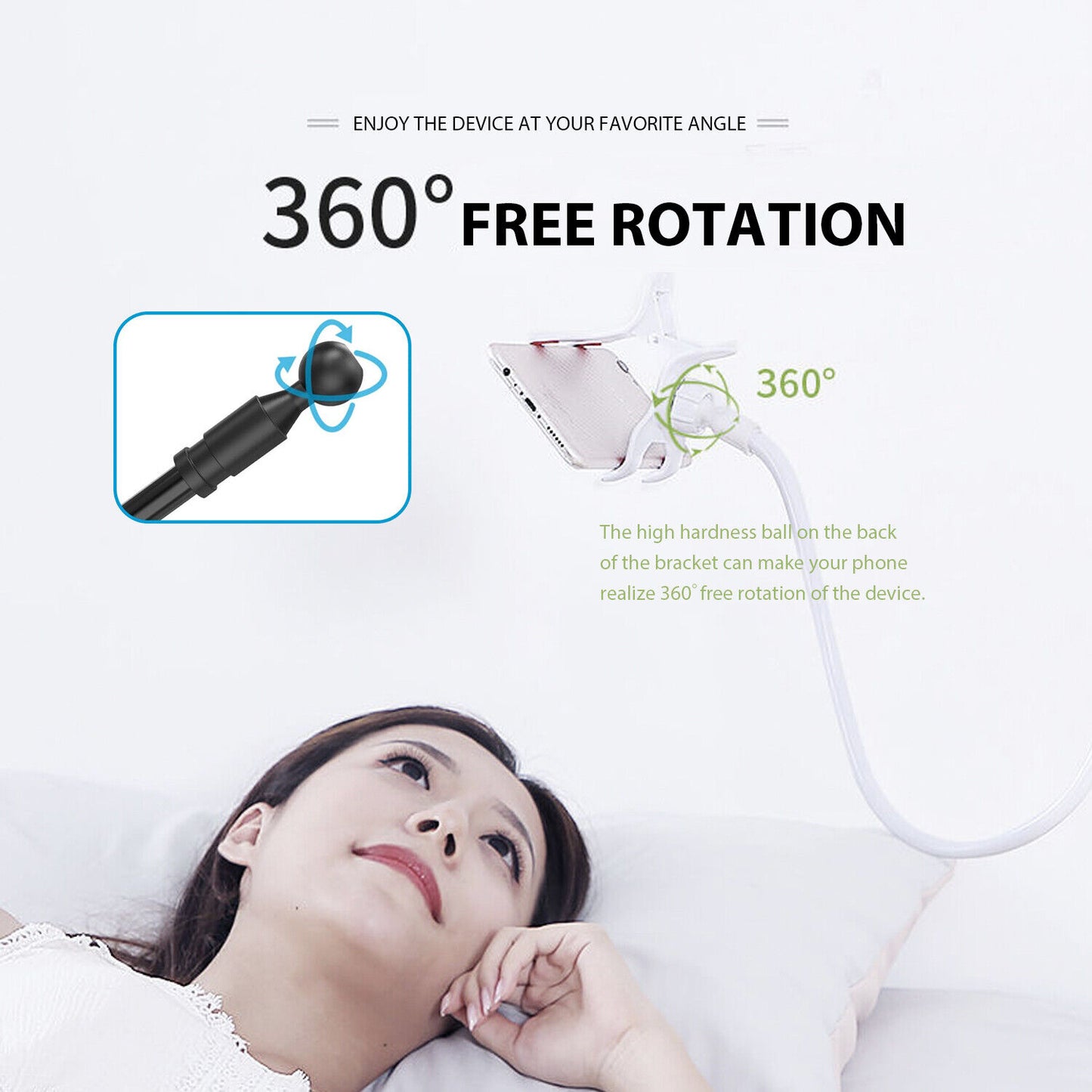 Mobile Phone Flexible 360° Clip Mount Stand Holder