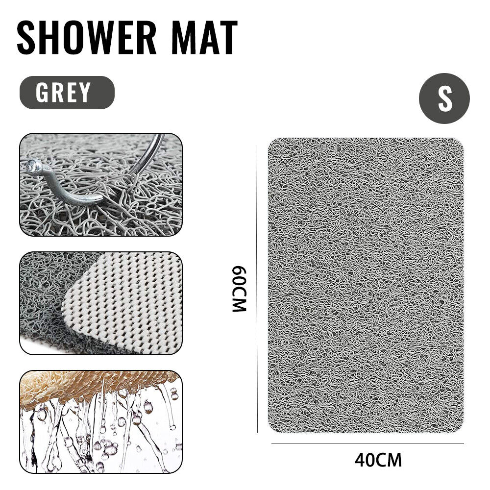 Shower Rug Anti-Slip Loofah Bathroom Bath Mat