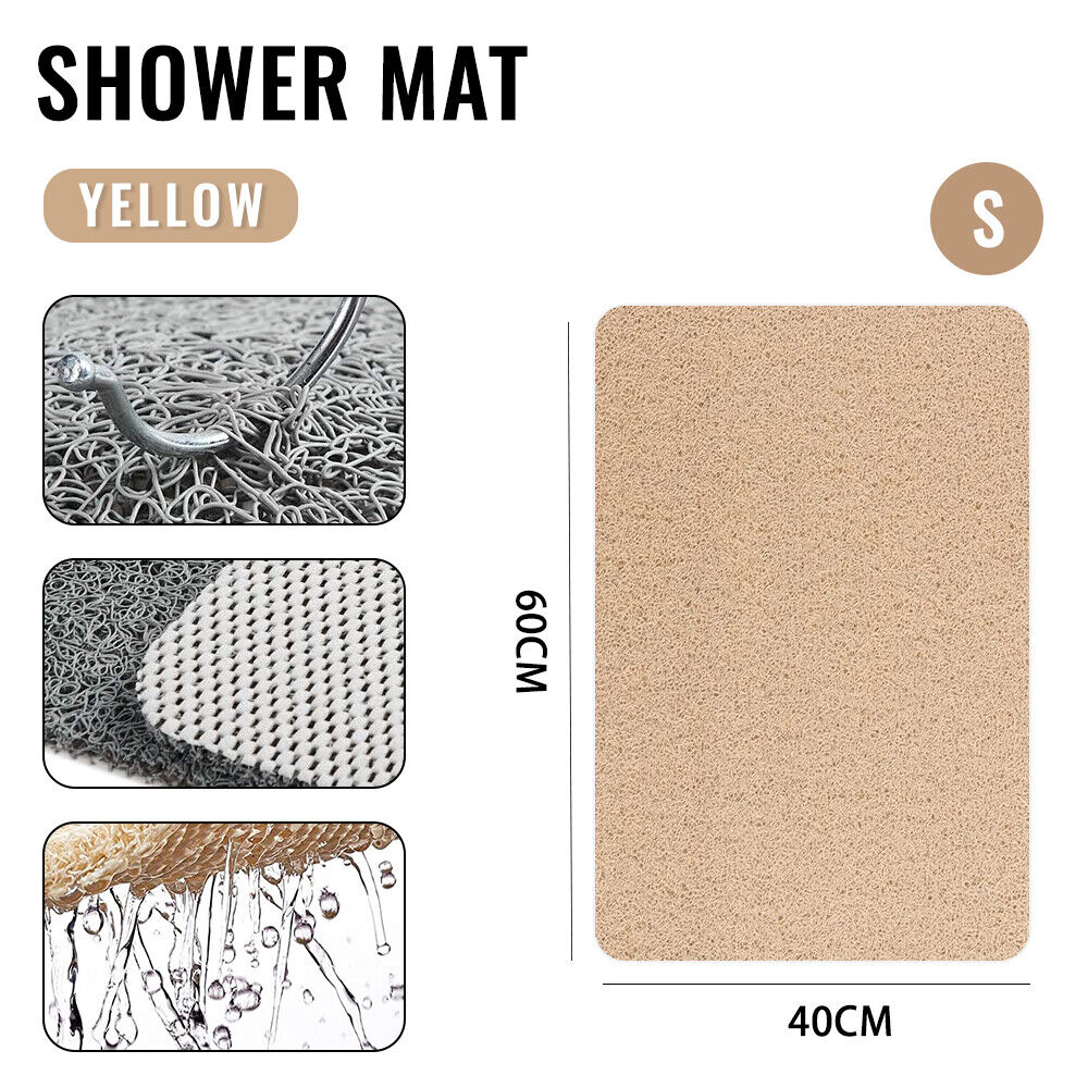 Shower Rug Anti-Slip Loofah Bathroom Bath Mat