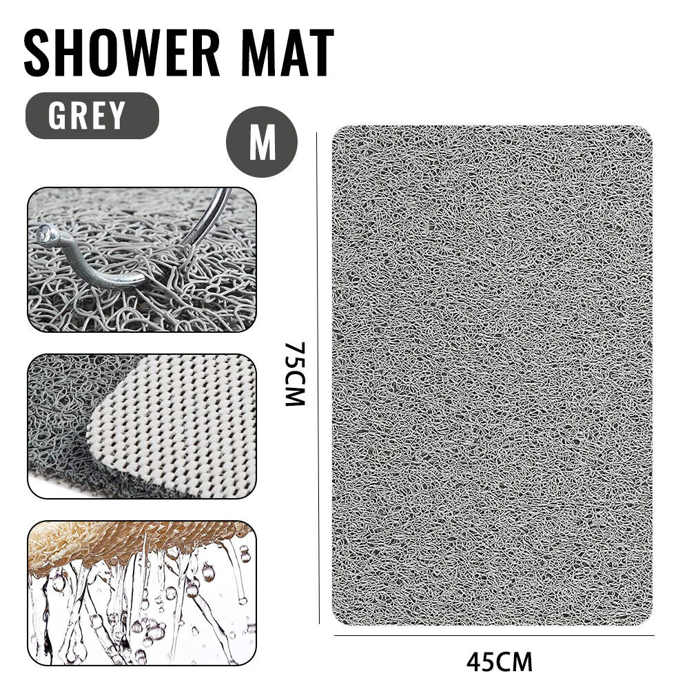 Shower Rug Anti-Slip Loofah Bathroom Bath Mat