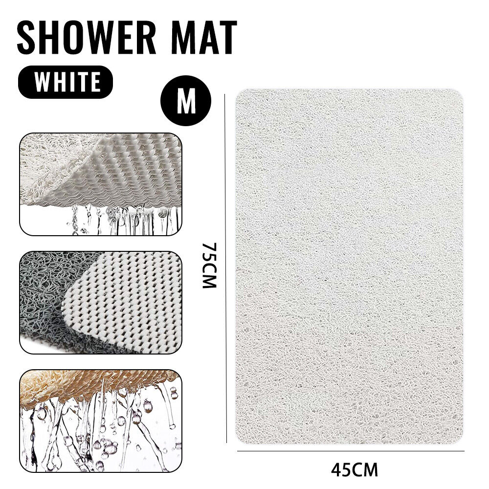 Shower Rug Anti-Slip Loofah Bathroom Bath Mat