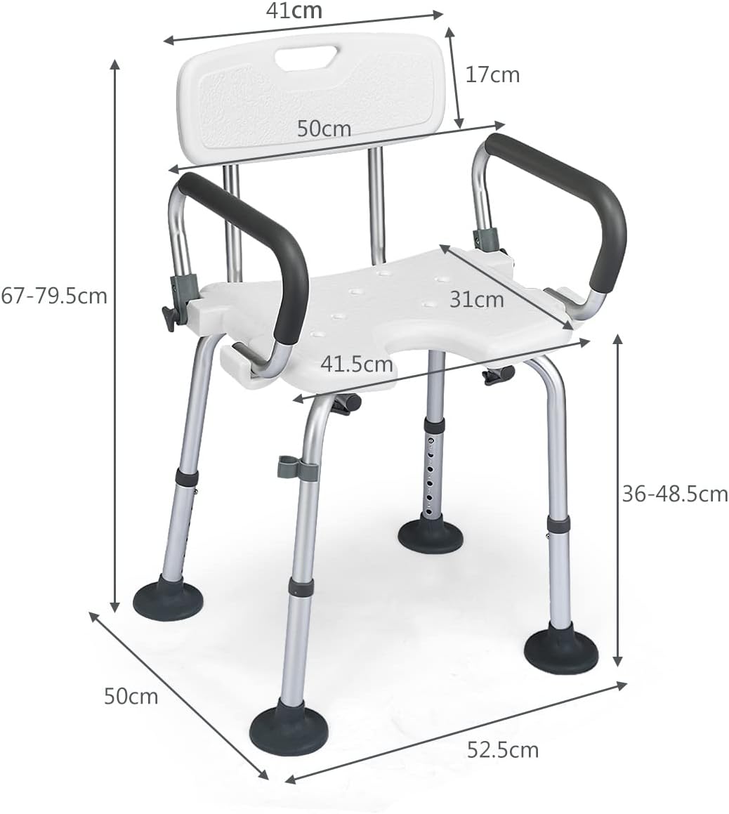 Costway White Shower Chair NDIS Aged Care