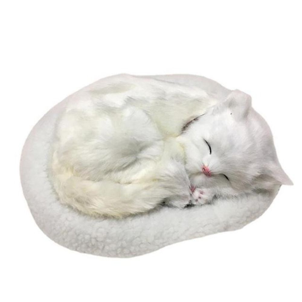 Realistic Sleeping Plush Breathing Cat