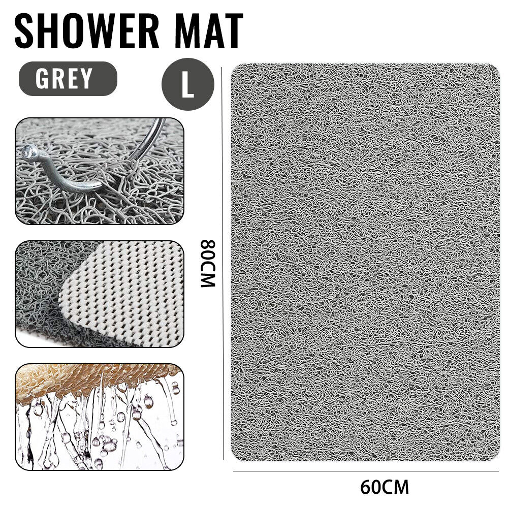 Shower Rug Anti-Slip Loofah Bathroom Bath Mat