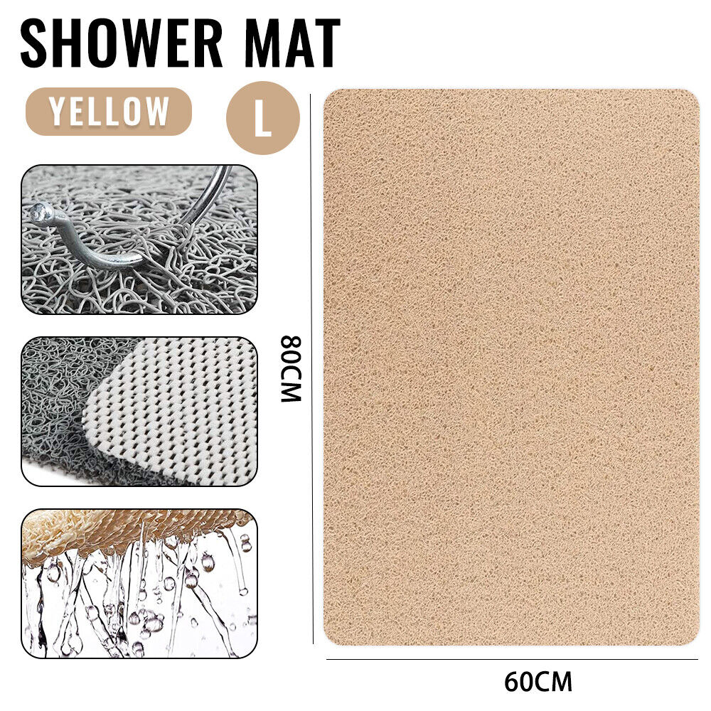 Shower Rug Anti-Slip Loofah Bathroom Bath Mat