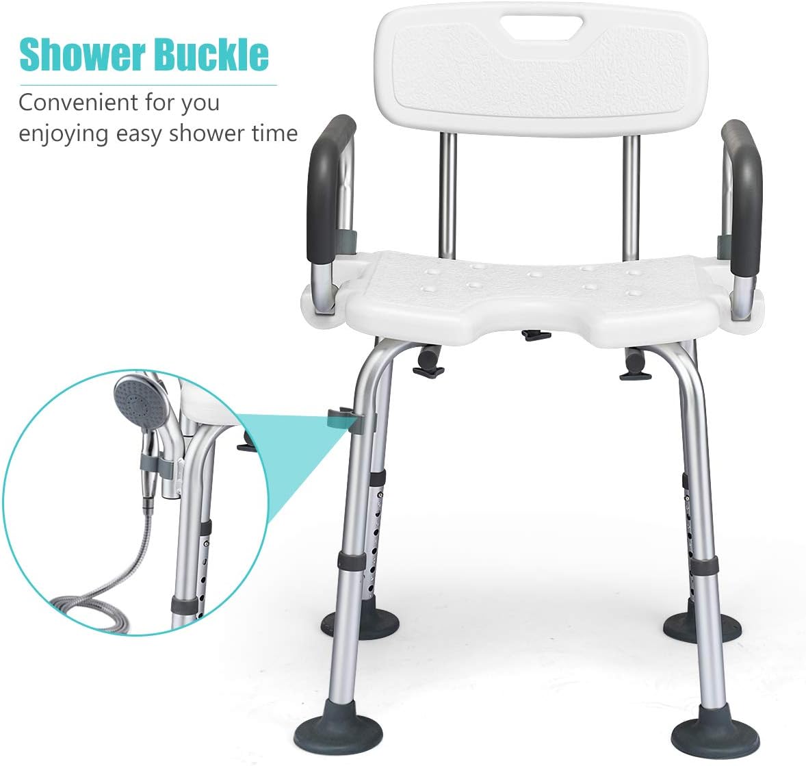 Costway White Shower Chair NDIS Aged Care