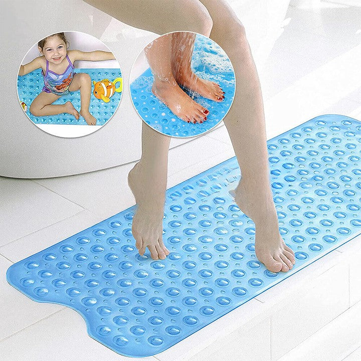 Bath Shower Mat Kid Anti Non-Slip Rubber Sucker Bathtub for Kid