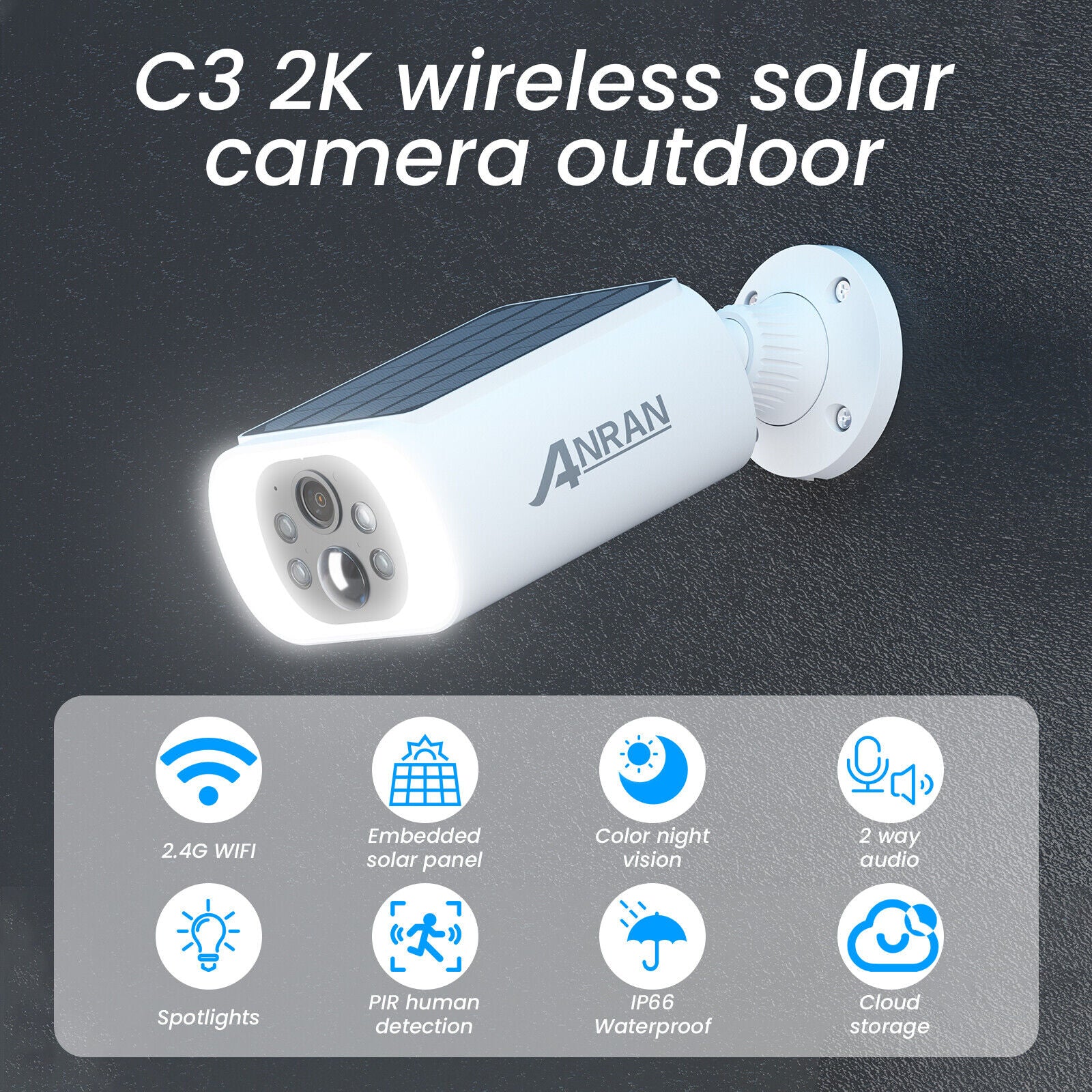 Security Camera System Wireless Home WiFi Outdoor Night Vision Solar Panel NDIS & Aged Care