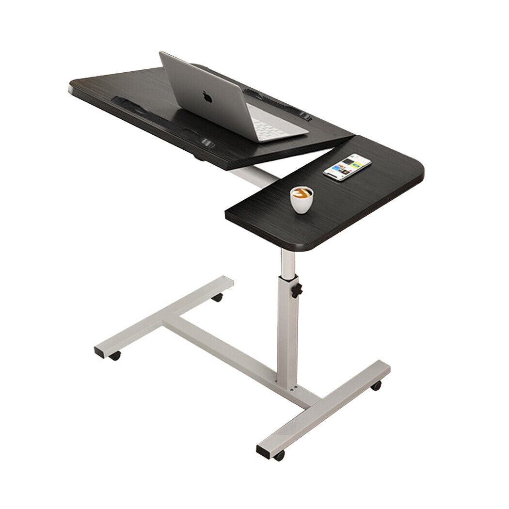 Adjustable Folding Dual Tabletop Overbed Mobile Desk NDIS Aged Care