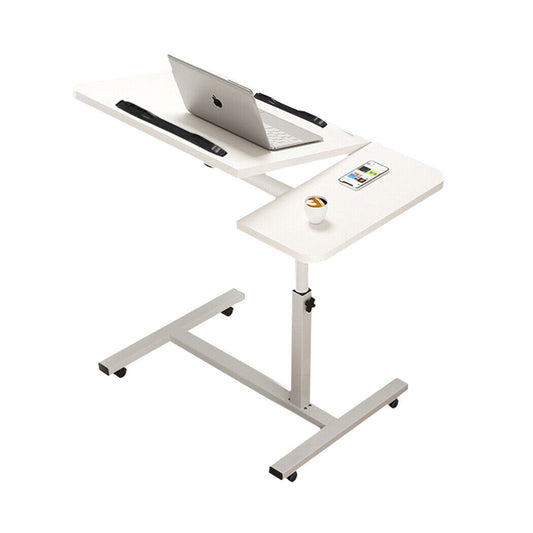 Adjustable Folding Dual Tabletop Overbed Mobile Desk NDIS Aged Care