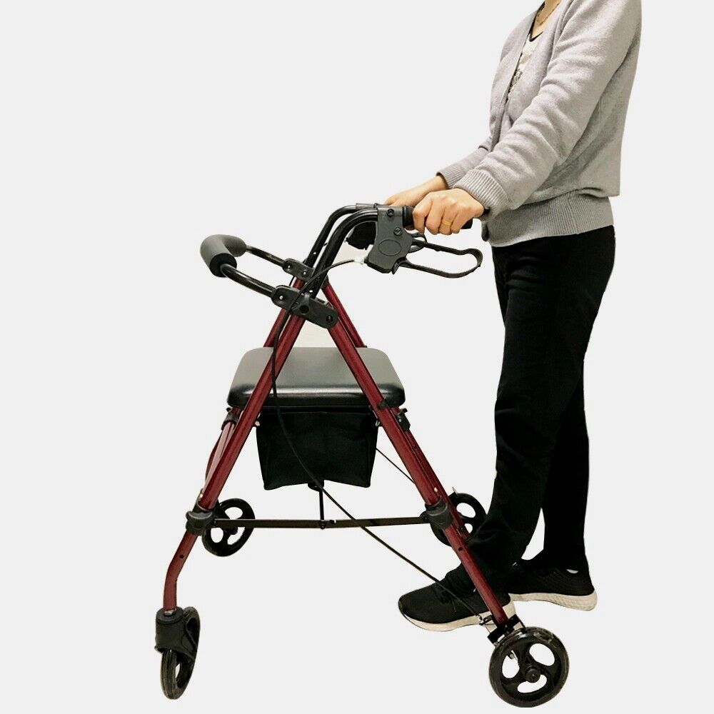 Aluminum Foldable Rollator Outdoor Mobility Walker NDIS & Aged Care