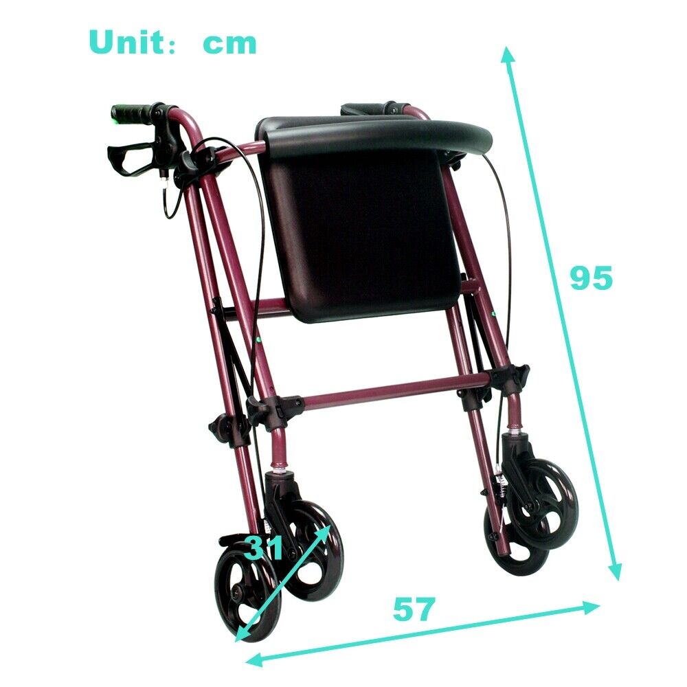 Aluminum Foldable Rollator Outdoor Mobility Walker NDIS & Aged Care