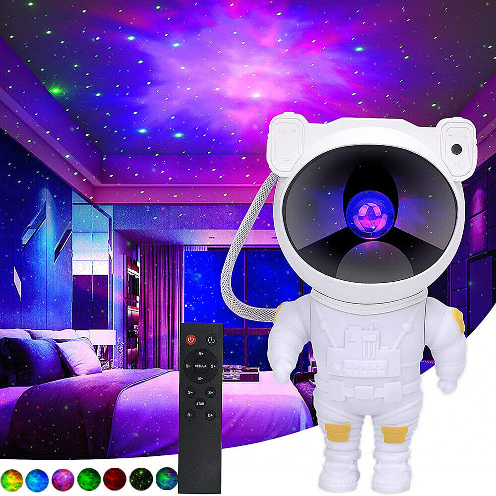 Astronaut Starry Galaxy Projector Night Light Lamp Space Nebula Star