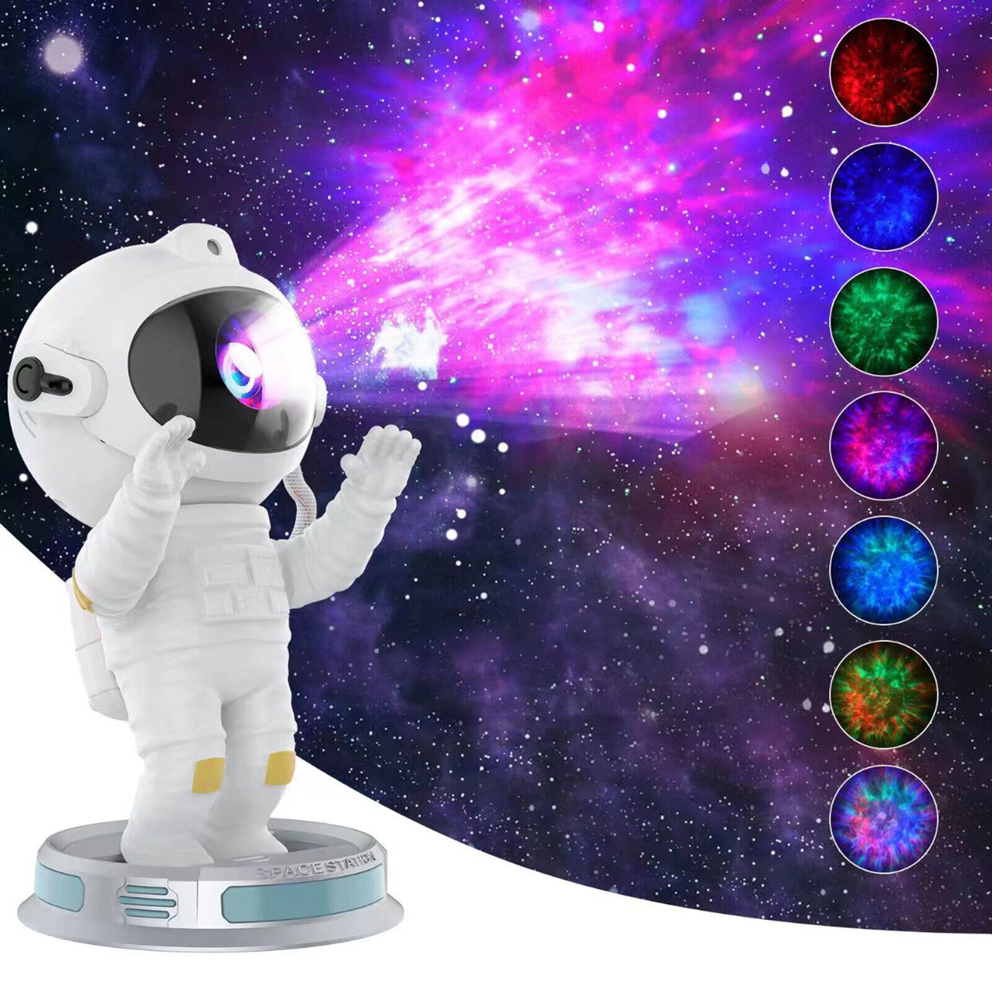 Astronaut Starry Galaxy Projector Night Light Lamp Space Nebula Star