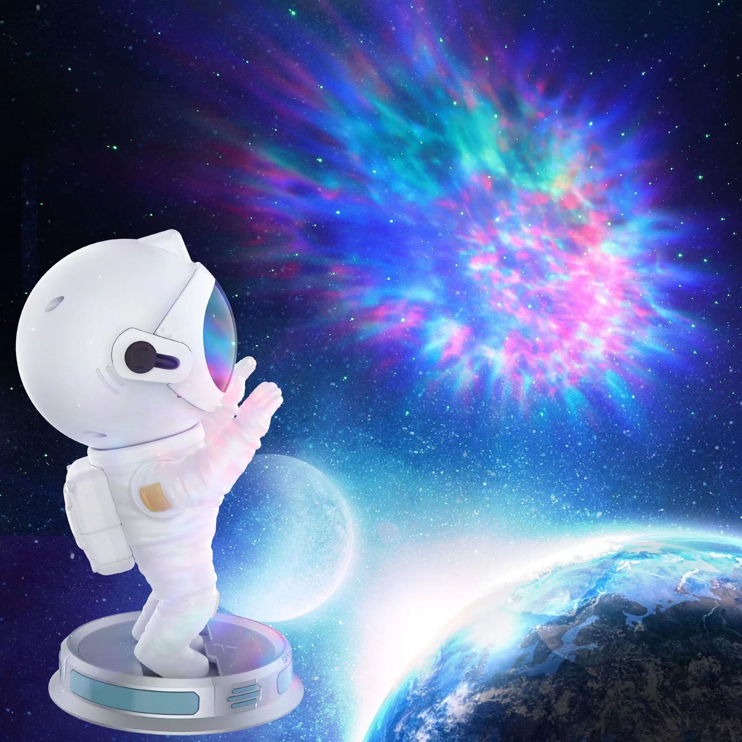 Astronaut Starry Galaxy Projector Night Light Lamp Space Nebula Star