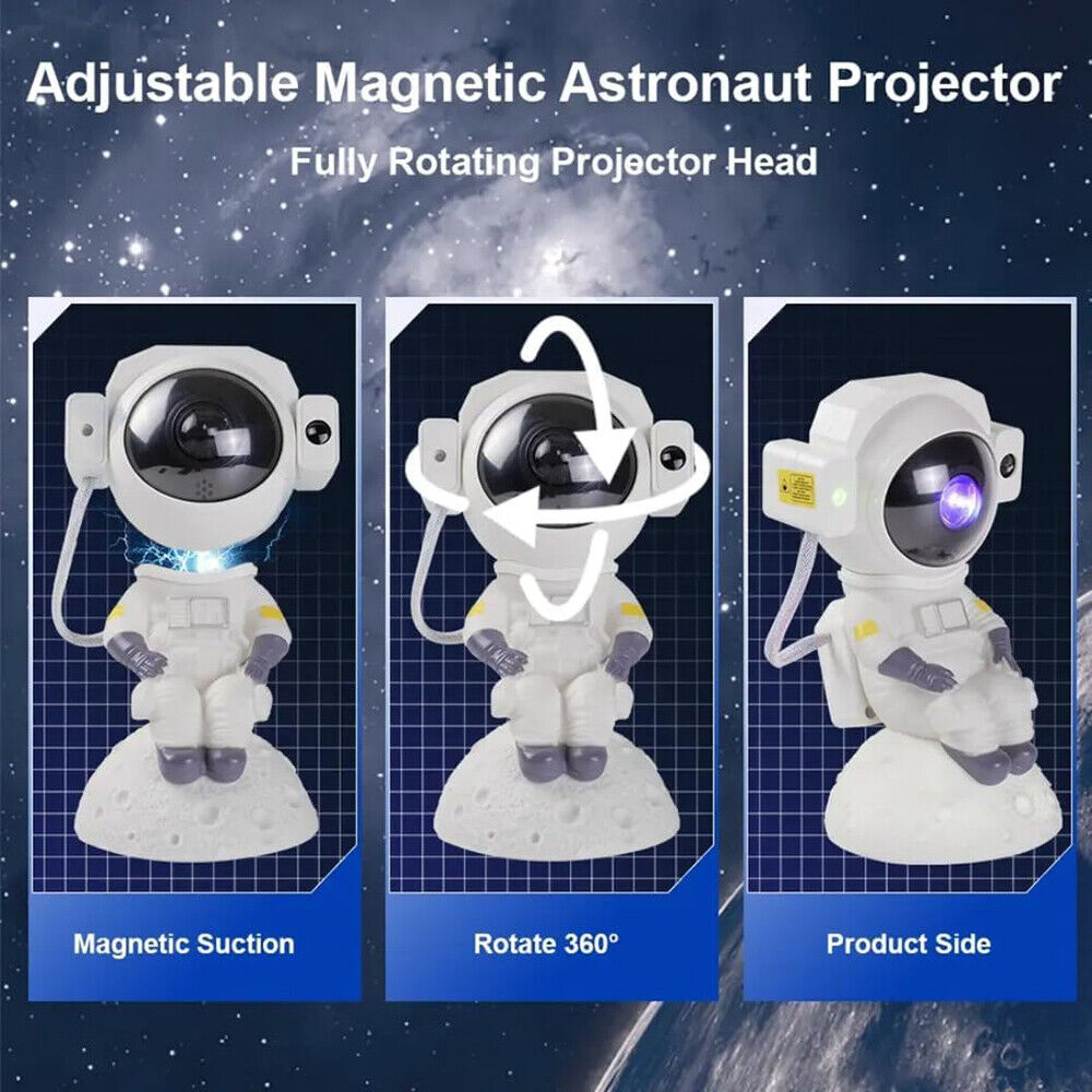 Astronaut Starry Galaxy Projector Night Light Lamp Space Nebula Star