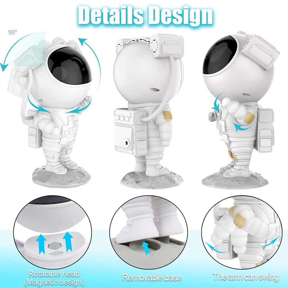 Astronaut Starry Galaxy Projector Night Light Lamp Space Nebula Star