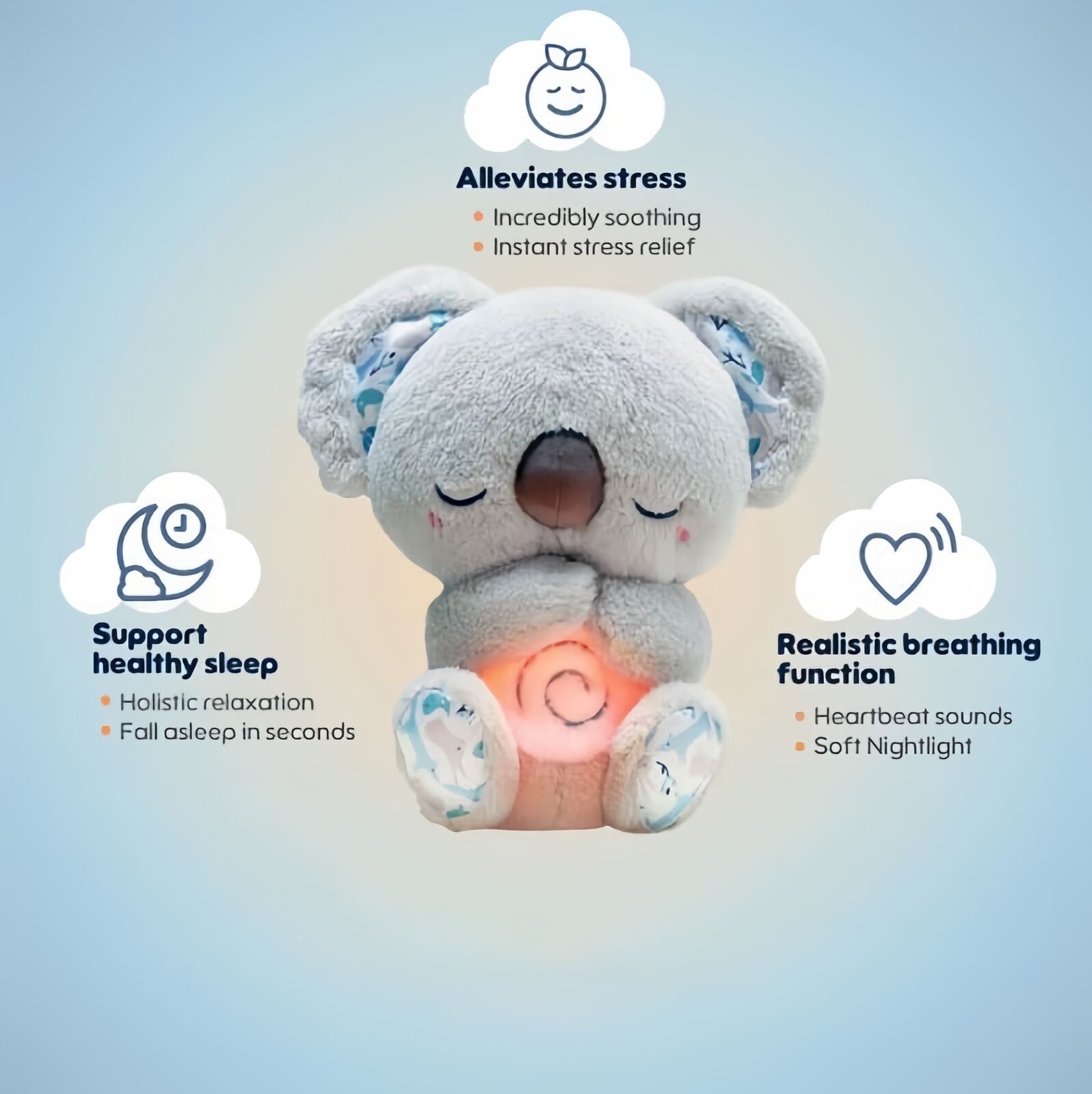 Breathing Koala Bear with Soothing Music and Lights NDIS