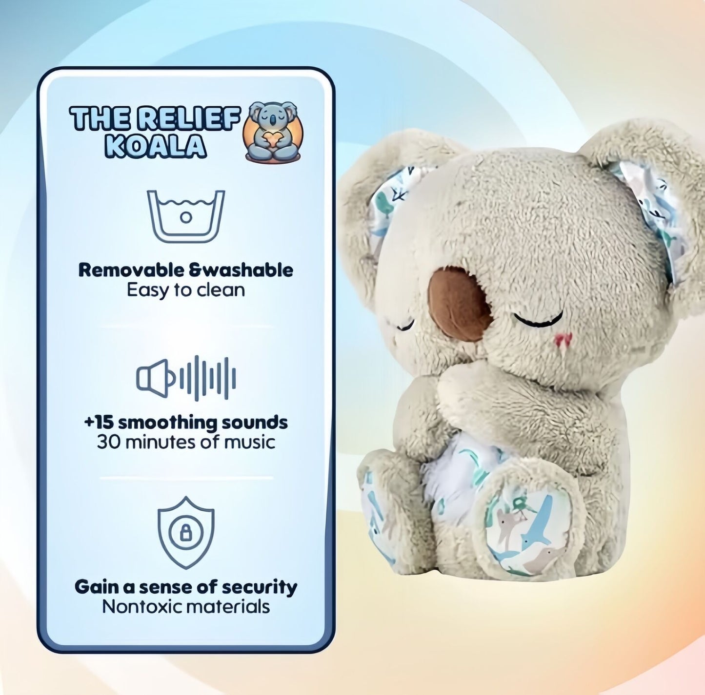 Breathing Koala Bear with Soothing Music and Lights NDIS