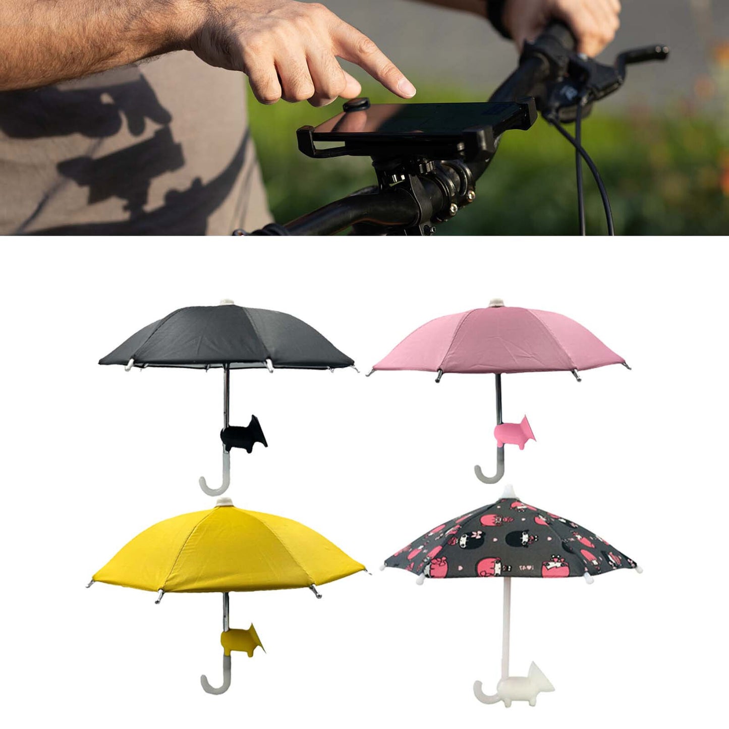 Cell Phone Umbrella Sunshade Flexible Waterproof Dustproof