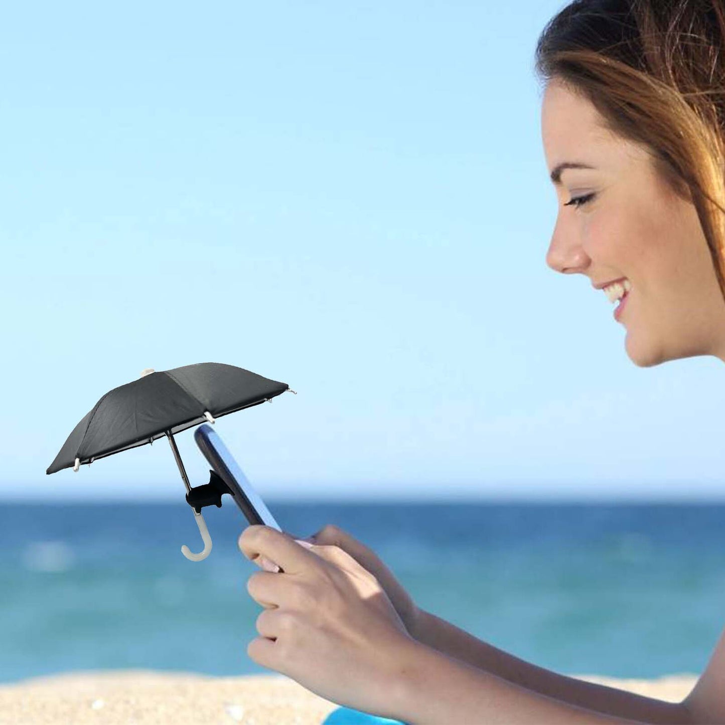 Cell Phone Umbrella Sunshade Flexible Waterproof Dustproof