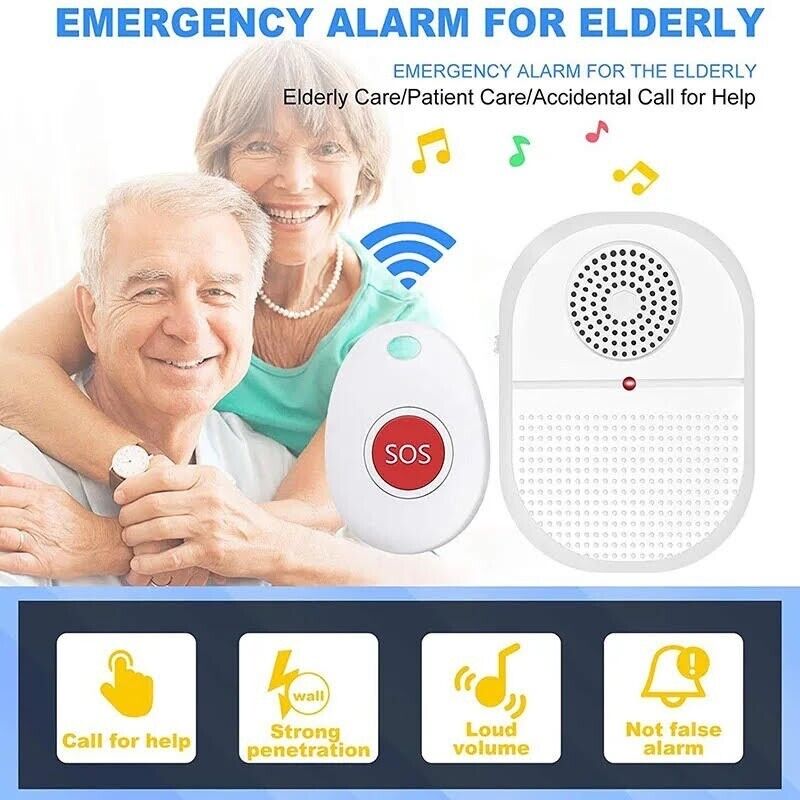 Duress Alarm Elderly Nurse Caregiver Call Pager Wireless SOS Emergency Button NDIS & Aged Care