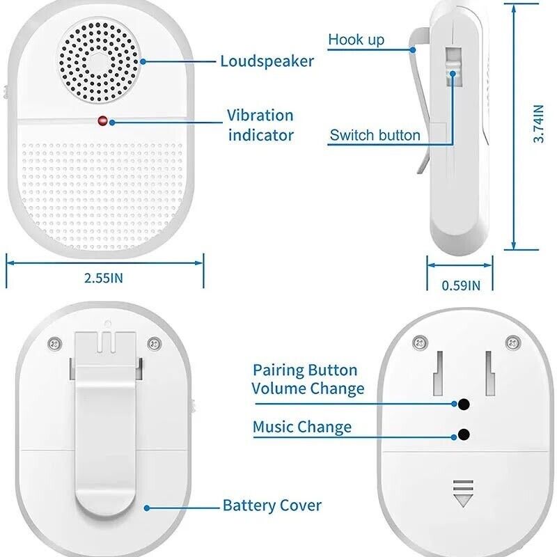 Duress Alarm Elderly Nurse Caregiver Call Pager Wireless SOS Emergency Button NDIS & Aged Care