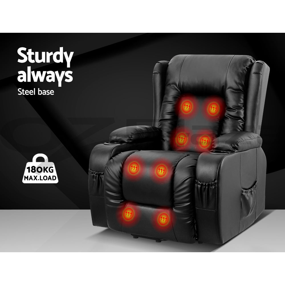 Electric Lift Massage Chair Recliner Chair Armchair Heated Lounge Sofa NDIS Aged Care