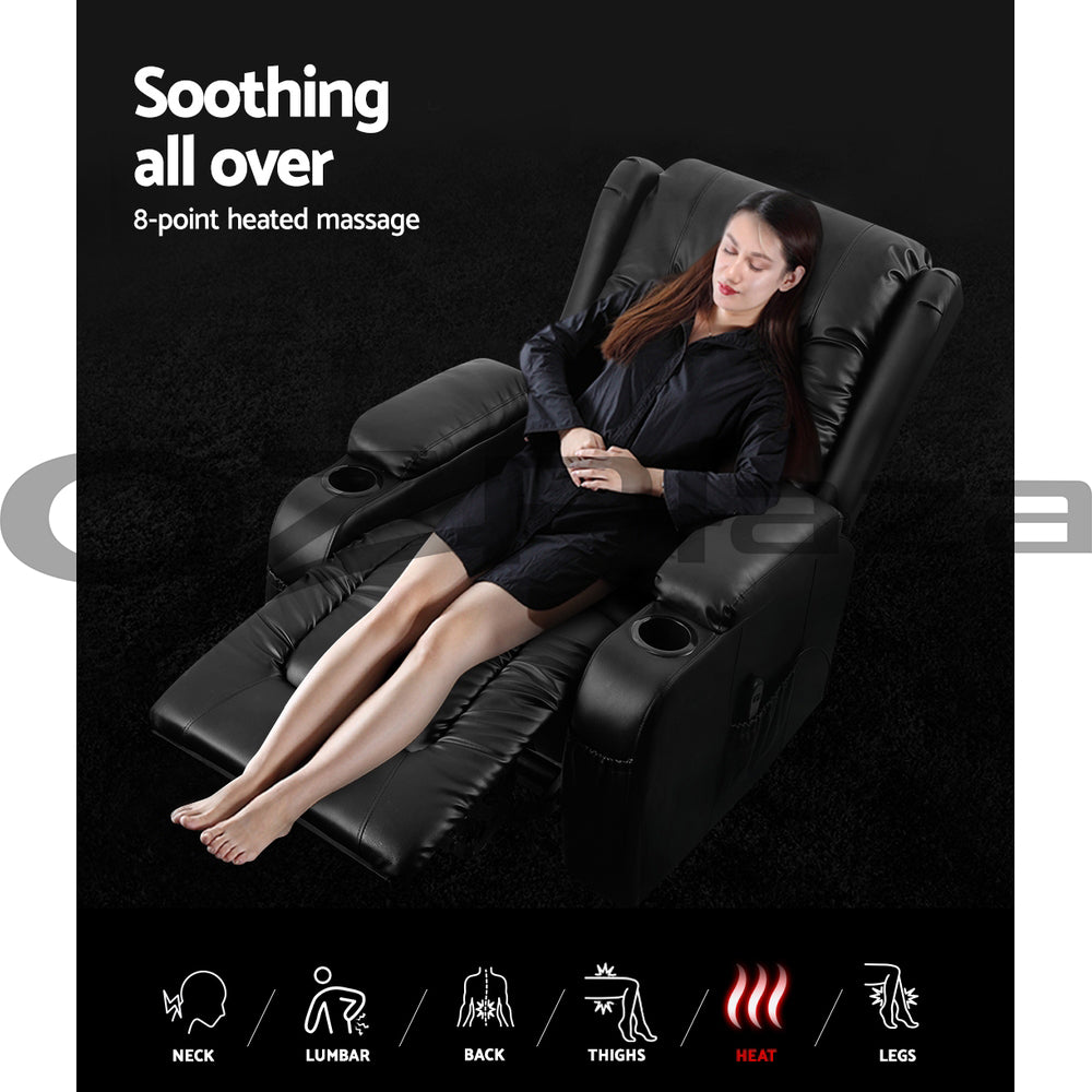 Electric Lift Massage Chair Recliner Chair Armchair Heated Lounge Sofa NDIS Aged Care