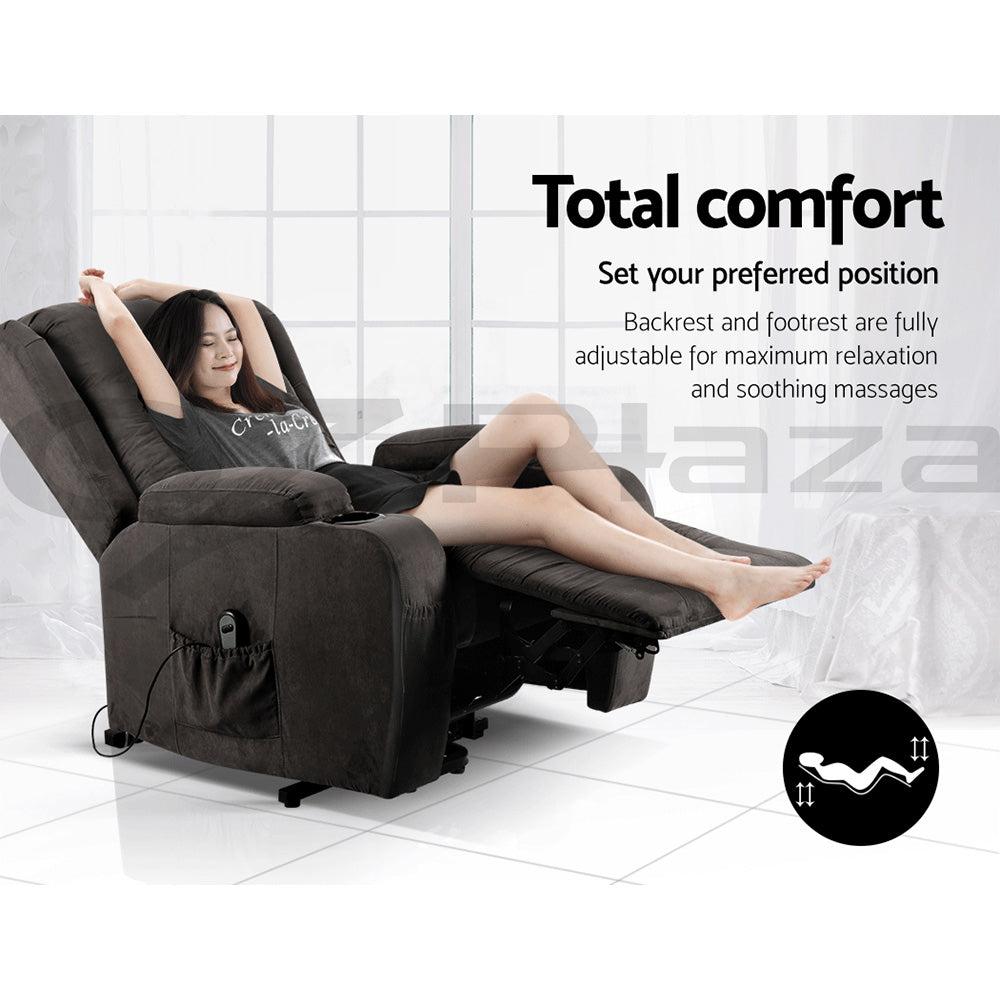 Electric Lift Massage Chair Recliner Chair Armchair Heated Lounge Sofa