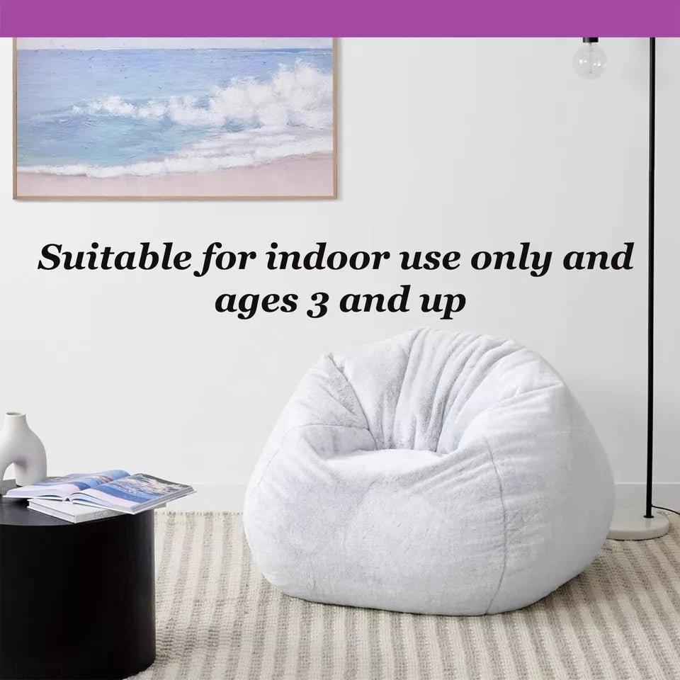 Faux Fur Polyester 300L Bean Bag NDIS Aged Care