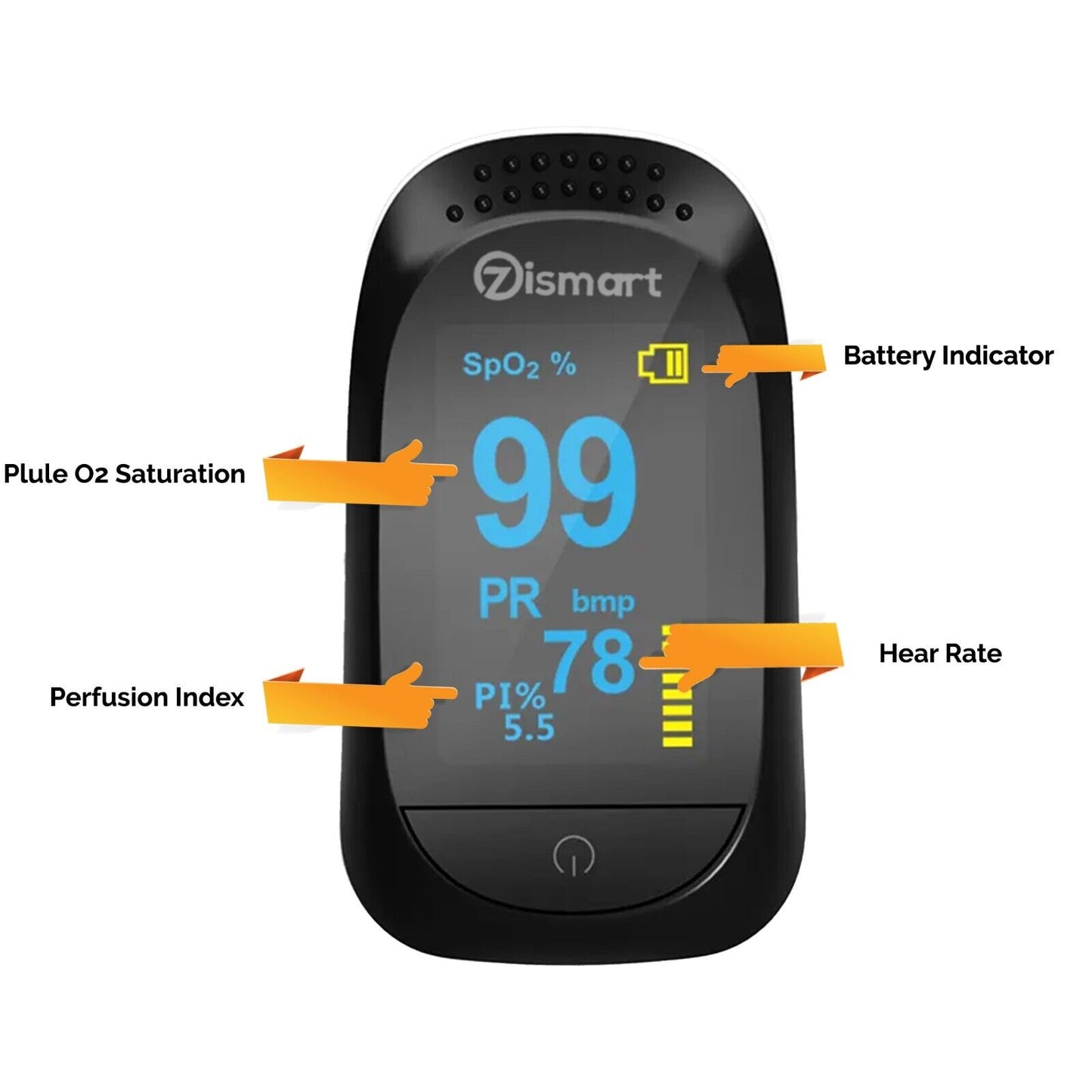 Finger Pulse Oximeter Blood Oxygen Saturation Meter 