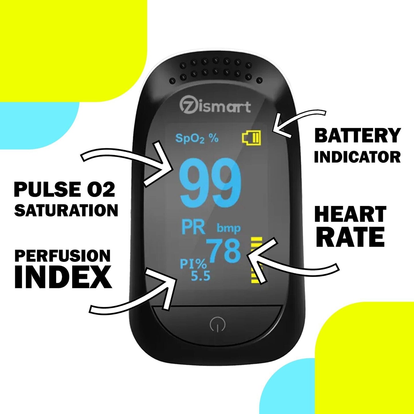 Finger Pulse Oximeter Blood Oxygen Saturation Meter 