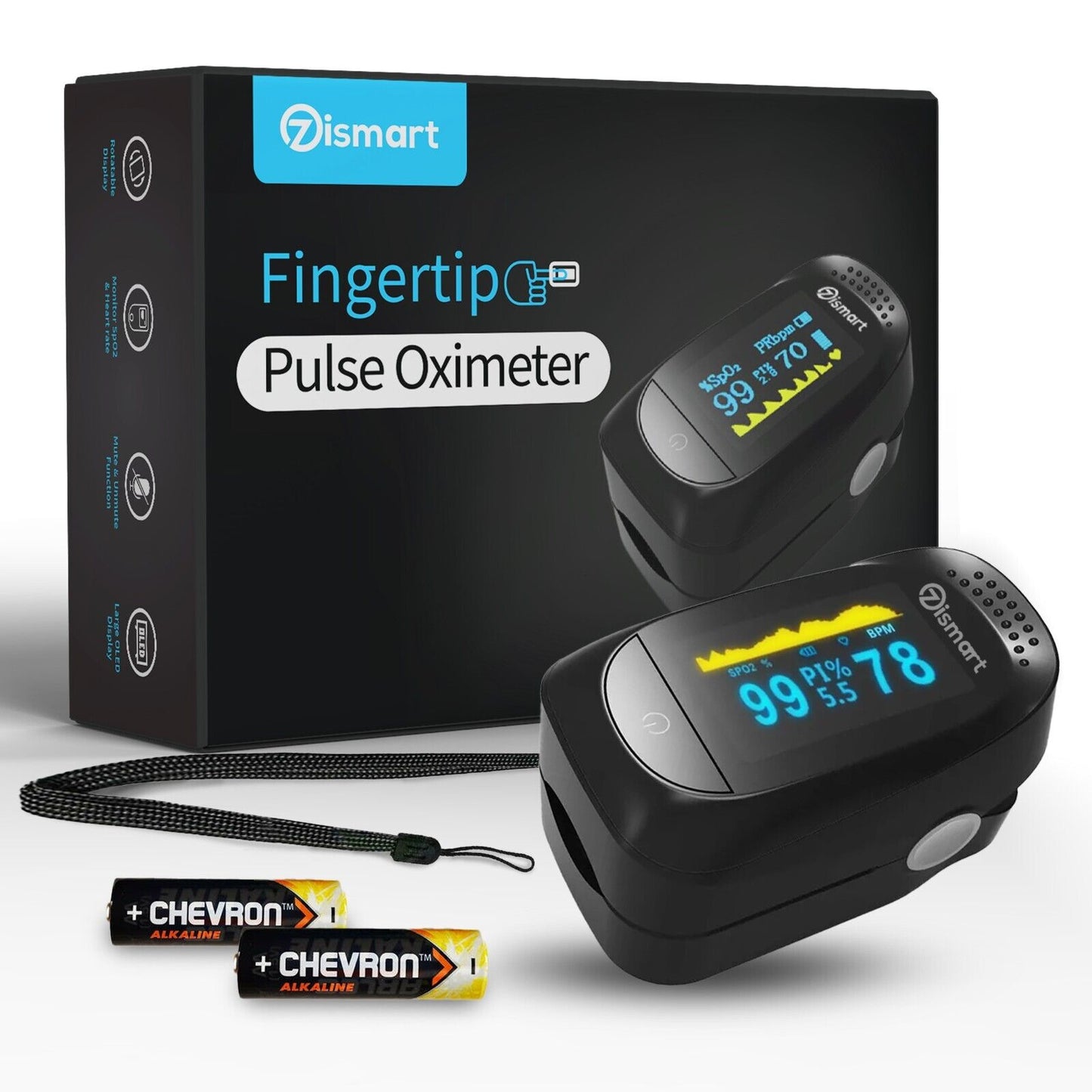 Finger Pulse Oximeter Blood Oxygen Saturation Meter 