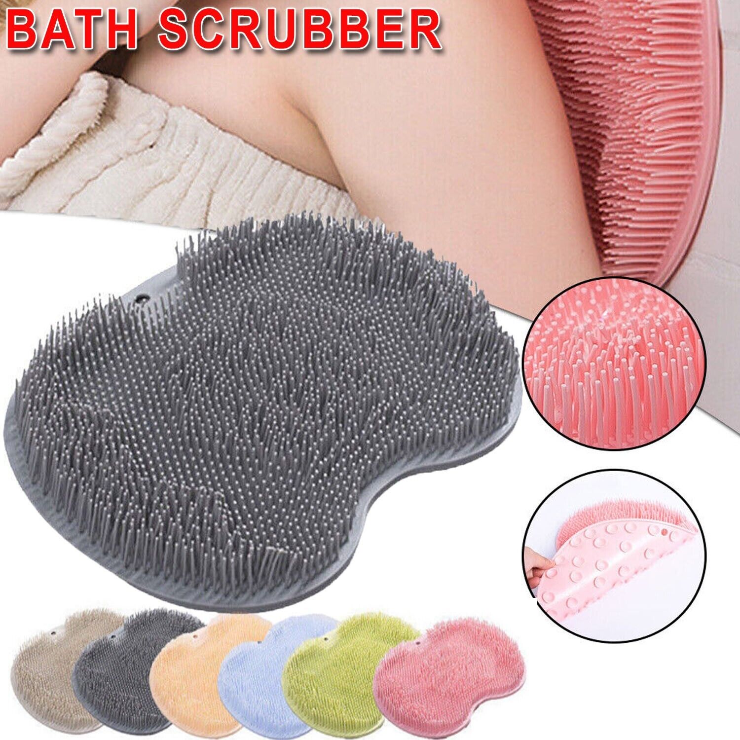 Foot Back Body Scrubber Massager Pad Shower Bath Exfoliating Brush NDIS Aged Care