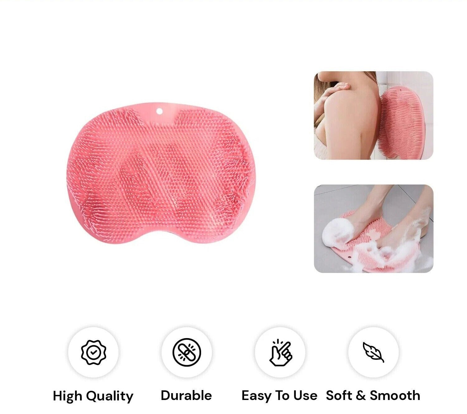 Foot Back Body Scrubber Massager Pad Shower Bath Exfoliating Brush NDIS Aged Care