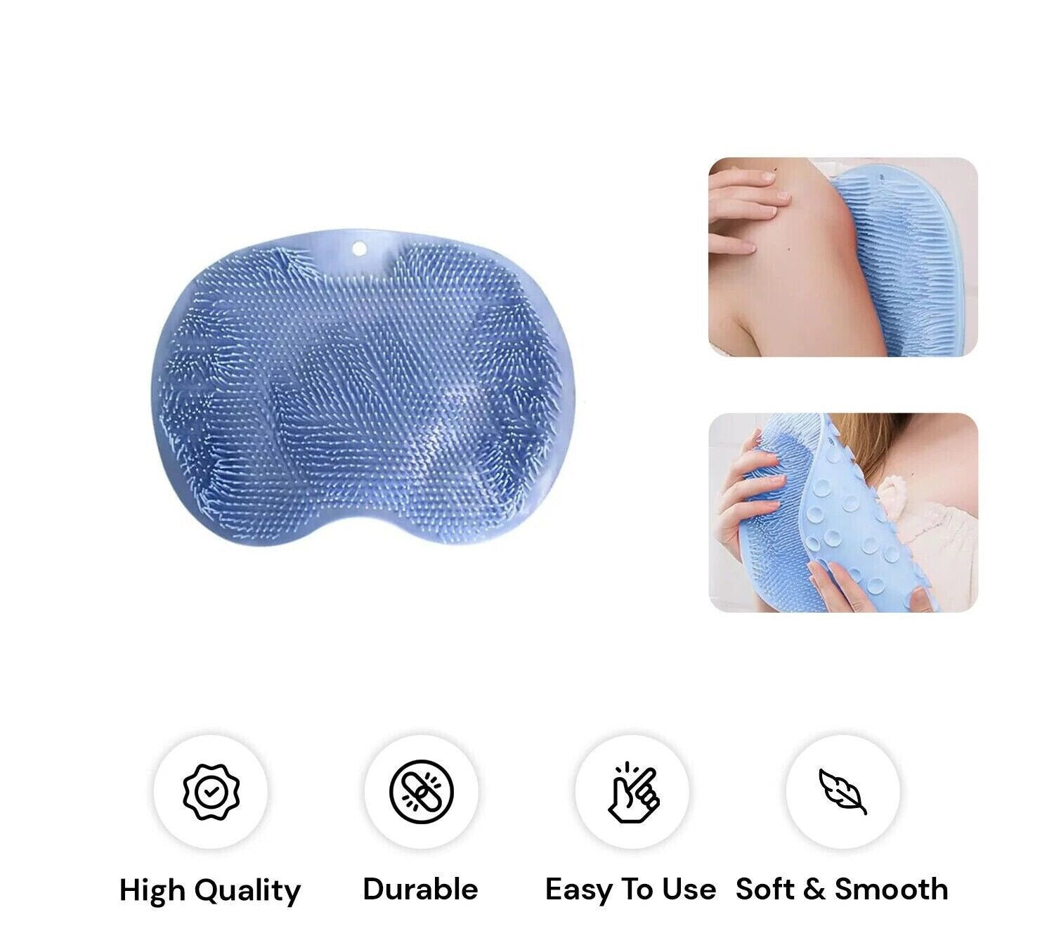 Foot Back Body Scrubber Massager Pad Shower Bath Exfoliating Brush NDIS Aged Care