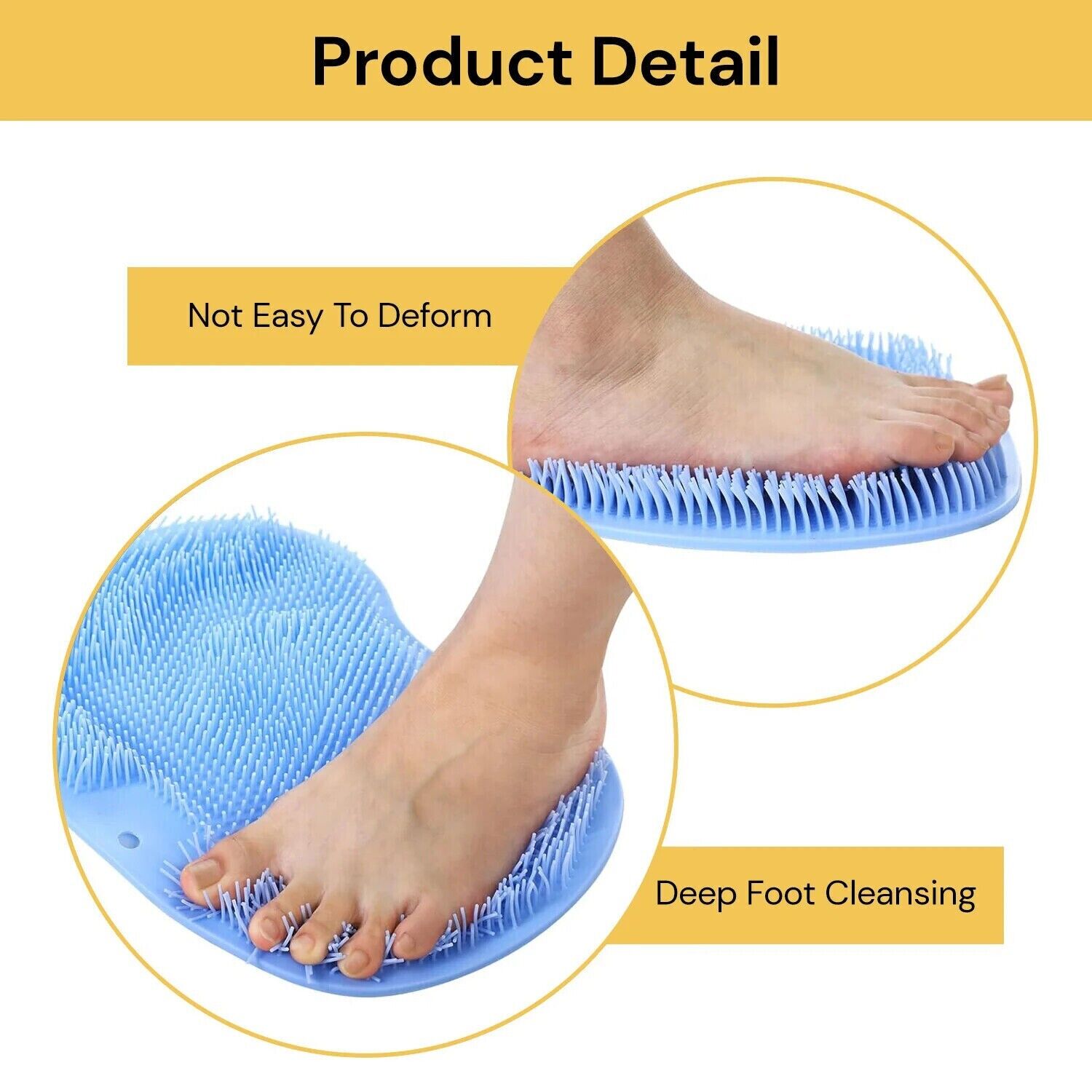 Foot Back Body Scrubber Massager Pad Shower Bath Exfoliating Brush NDIS Aged Care