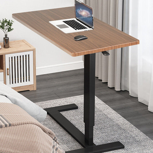 Gas-Lift Adjustable Overbed Table with Wheels