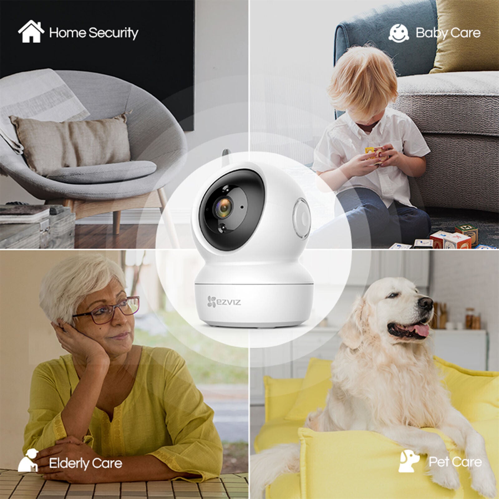 IP Camera Wireless Indoor WIFI Home Monitor Security Camera NDIS Aged Care