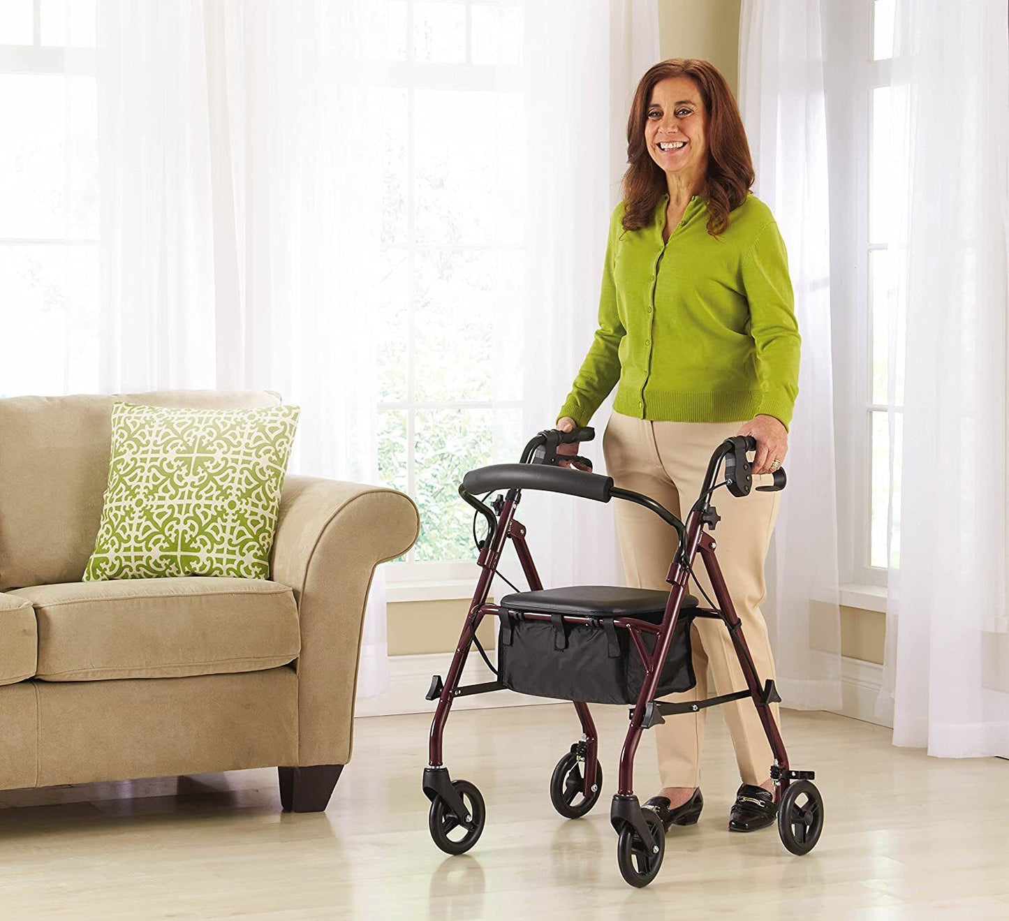 Folding Mobility Walking frame Rollator Seat Walker NDIS and Aged Care