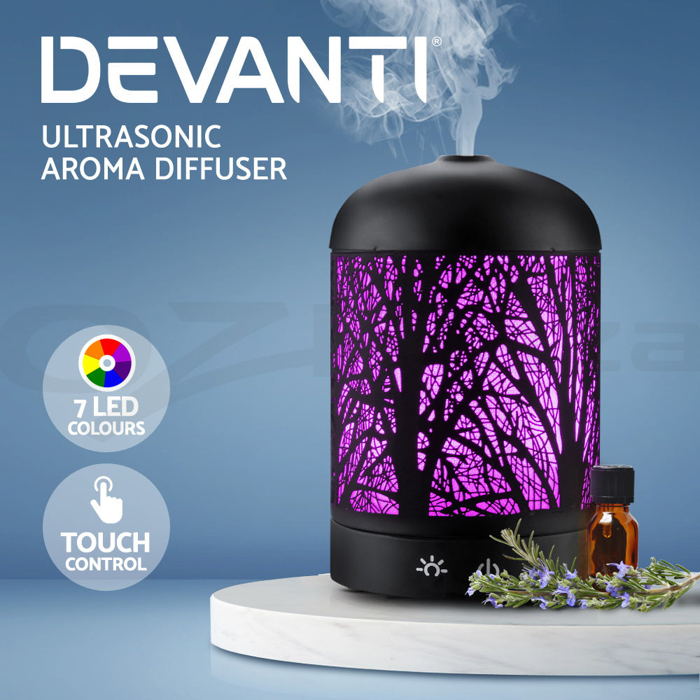 Devanti Aromatherapy Diffuser Aroma Essential Oil Ultrasonic Air Humidifier Mist