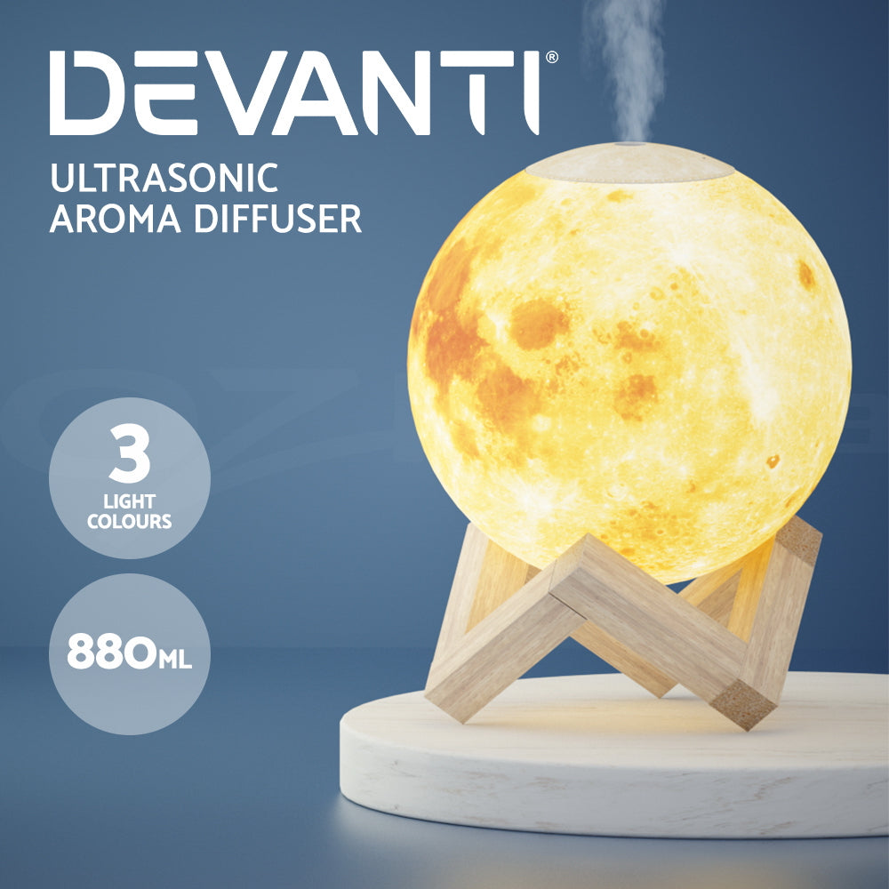 Devanti Aromatherapy Diffuser Aroma Essential Oil Ultrasonic Air Humidifier Mist