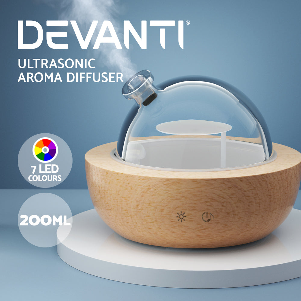 Devanti Aromatherapy Diffuser Aroma Essential Oil Ultrasonic Air Humidifier Mist