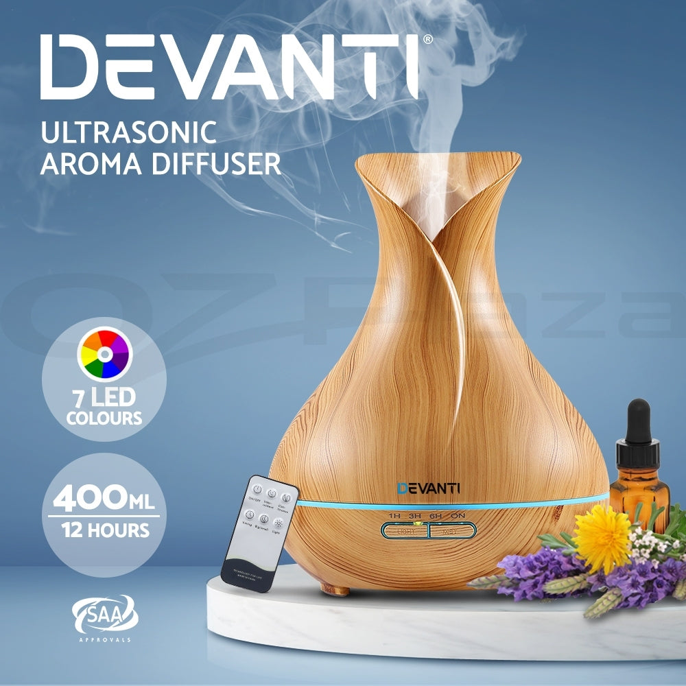 Devanti Aromatherapy Diffuser Aroma Essential Oil Ultrasonic Air Humidifier Mist