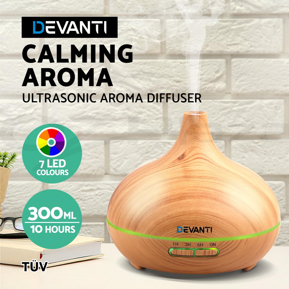 Devanti Aromatherapy Diffuser Aroma Essential Oil Ultrasonic Air Humidifier Mist