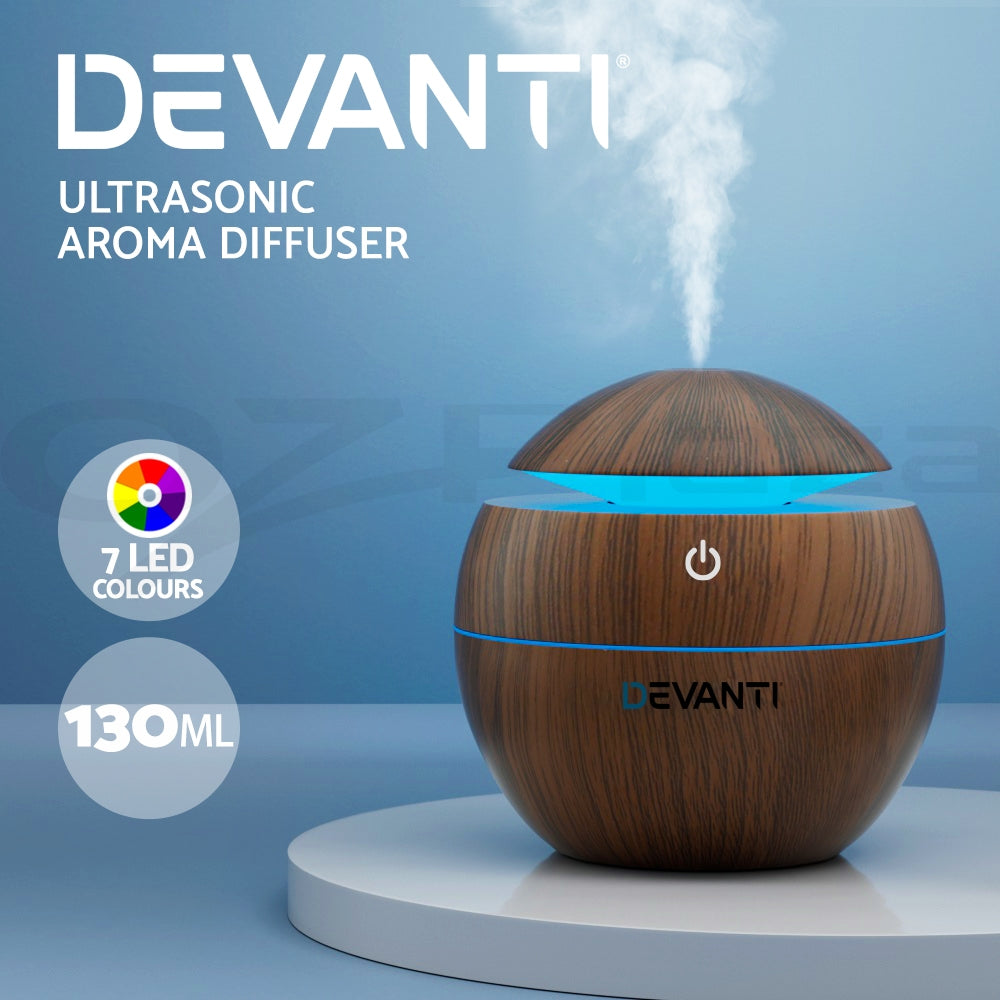 Devanti Aromatherapy Diffuser Aroma Essential Oil Ultrasonic Air Humidifier Mist