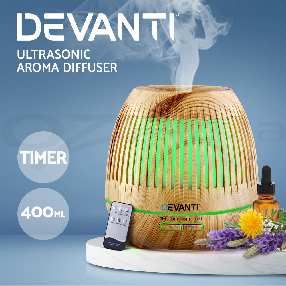 Devanti Aromatherapy Diffuser Aroma Essential Oil Ultrasonic Air Humidifier Mist